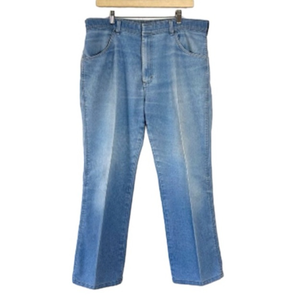 Wrangler High Rise Retro Light Wash Trousers Jeans 36